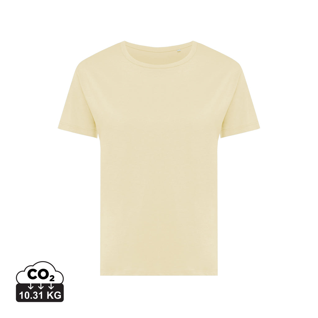 IQONIQ Yala Damen T-Shirt aus recycelter Baumwolle – cream yellow
