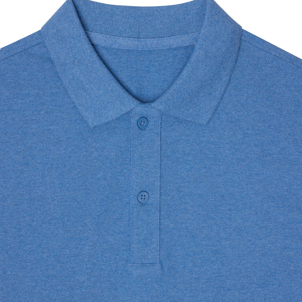 IQONIQ Yosemite Piqué-Poloshirt aus recycelter Baumwolle – heather blue