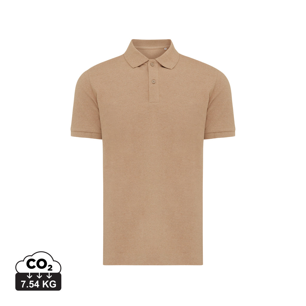 IQONIQ Yosemite Piqué-Poloshirt aus recycelter Baumwolle – heather brown