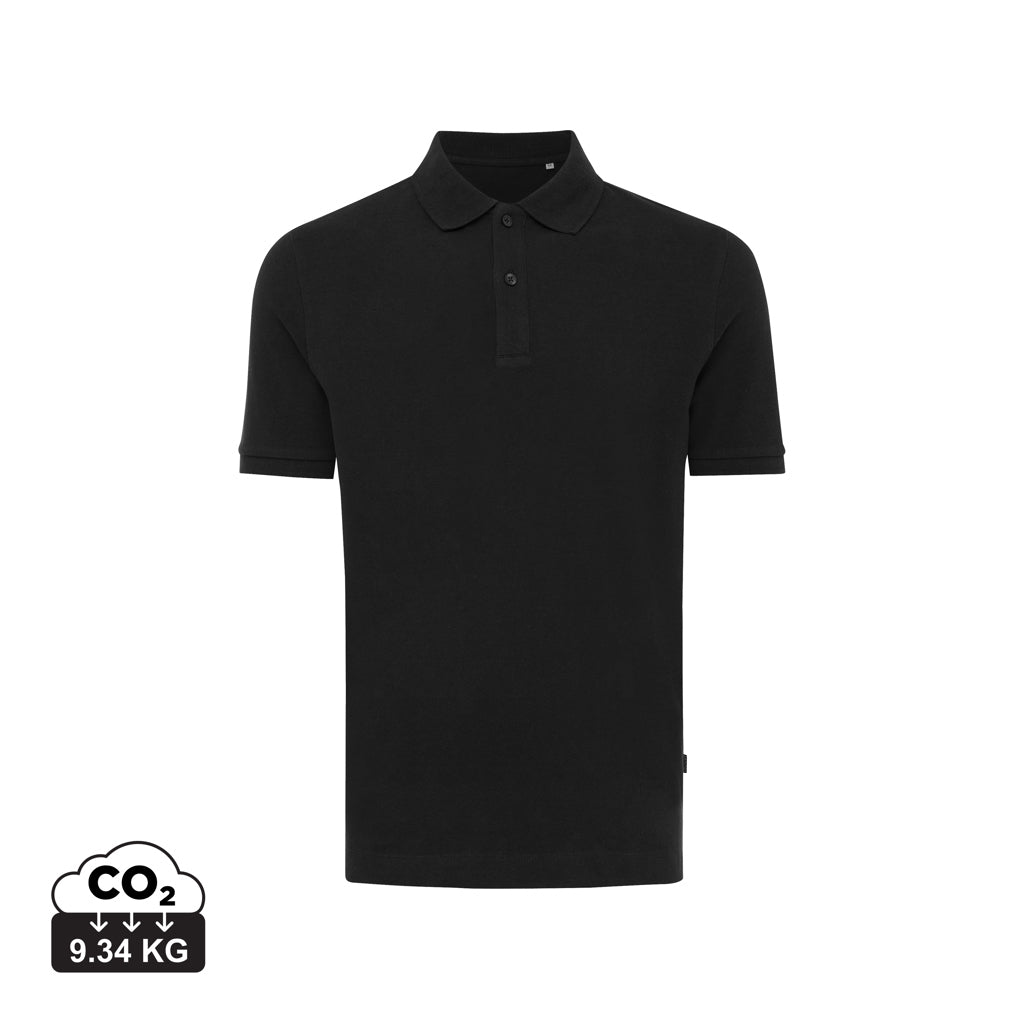 IQONIQ Yosemite Piqué-Poloshirt aus recycelter Baumwolle – schwarz