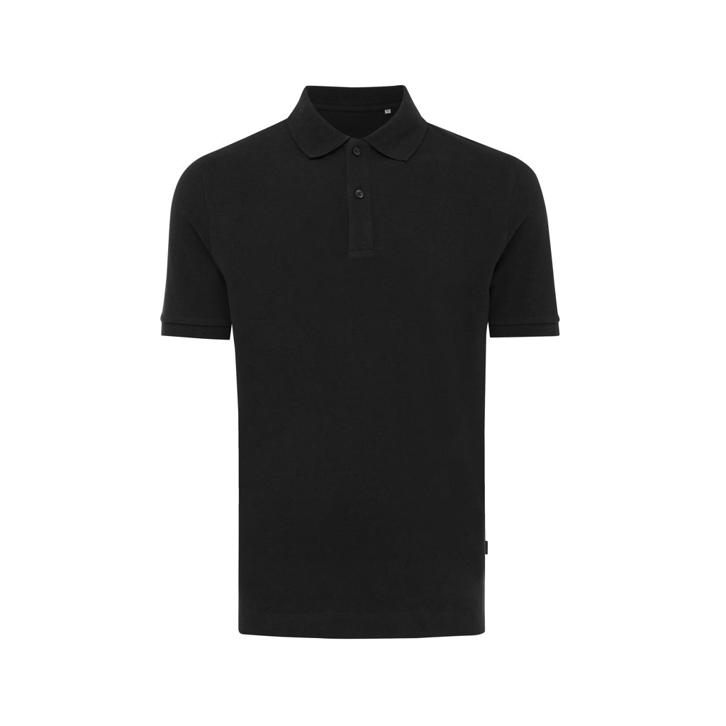 IQONIQ Yosemite Piqué-Poloshirt aus recycelter Baumwolle – schwarz