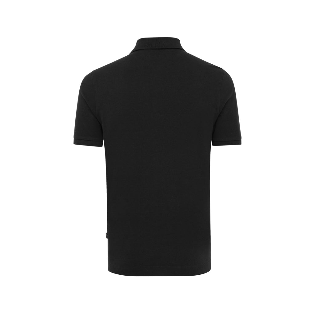 IQONIQ Yosemite Piqué-Poloshirt aus recycelter Baumwolle – schwarz