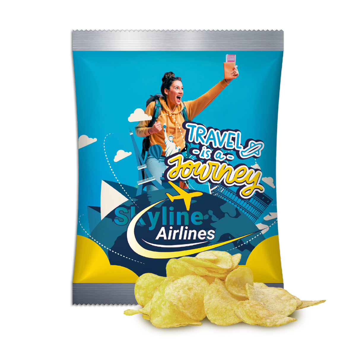 Jo Chips Salz im bedruckten Werbetütchen