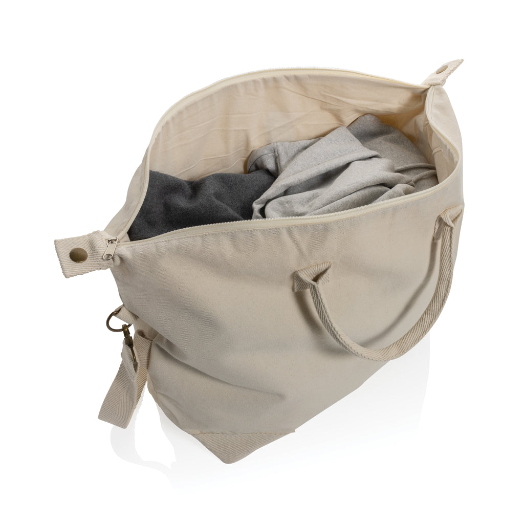 Kezar AWARE™ 500g/m² Wochenendtasche aus recyceltem Canvas – off white