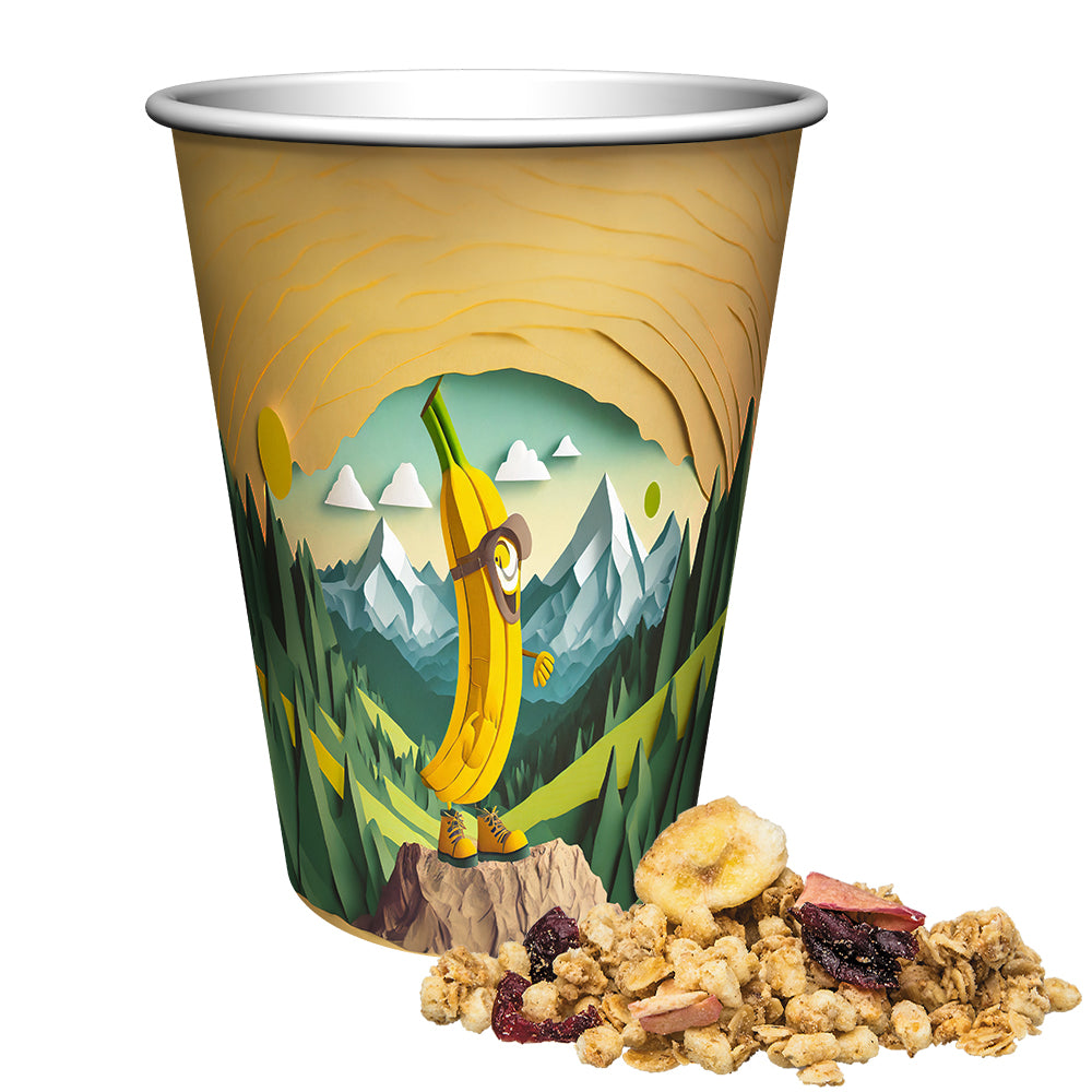 Knuspermüsli im Snackbecher Maxi – Müsli Knusper Früchte, ca. 50 g