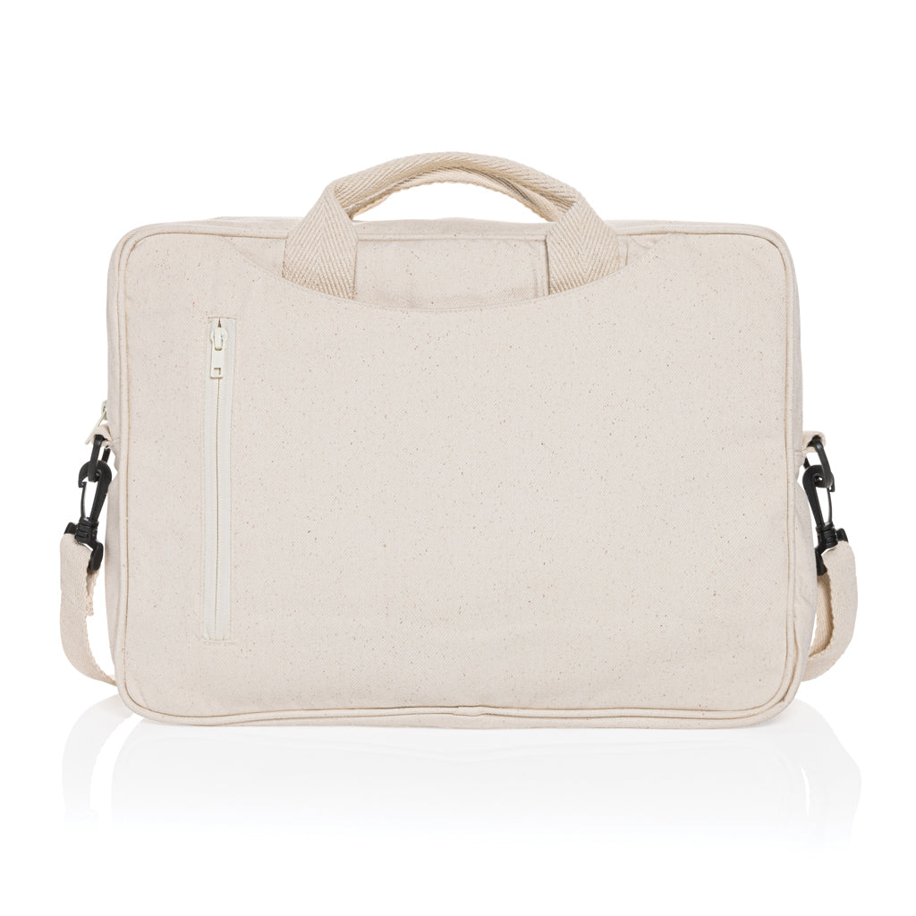 Laluka AWARE™ 15.4" Laptop-Tasche aus recycelter Baumwolle – off white