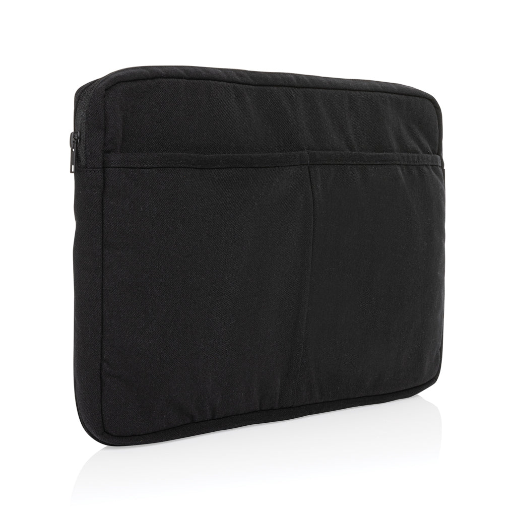 Laluka AWARE™ 15,6" Laptoptasche aus recycelter Baumwolle – schwarz