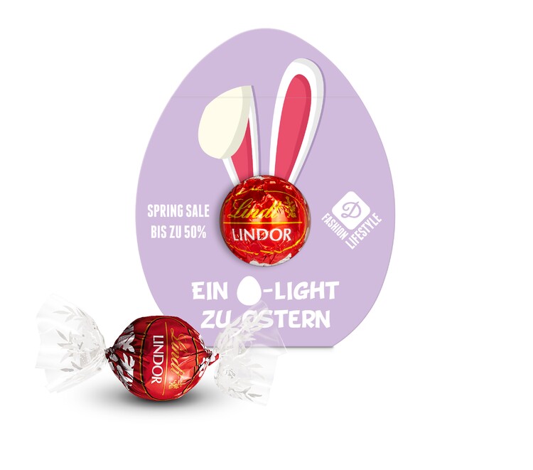 Lindt Lindor Kugel Milchschokolade in Osterei Kartonage