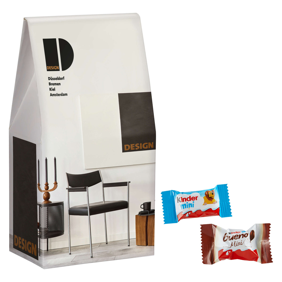 Promo Pack mit Kinder bueno Mini und Kinder Schokolade Mini, Vorderseite mit Logo