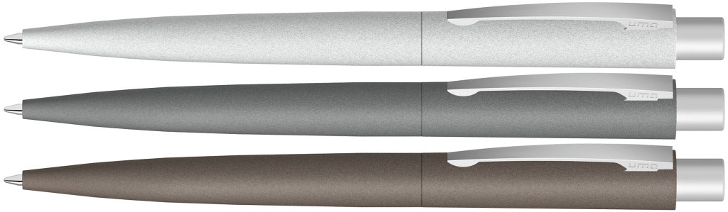 Metall Druckkugelschreiber in Steinoptik mit Chromclip – alle Farben