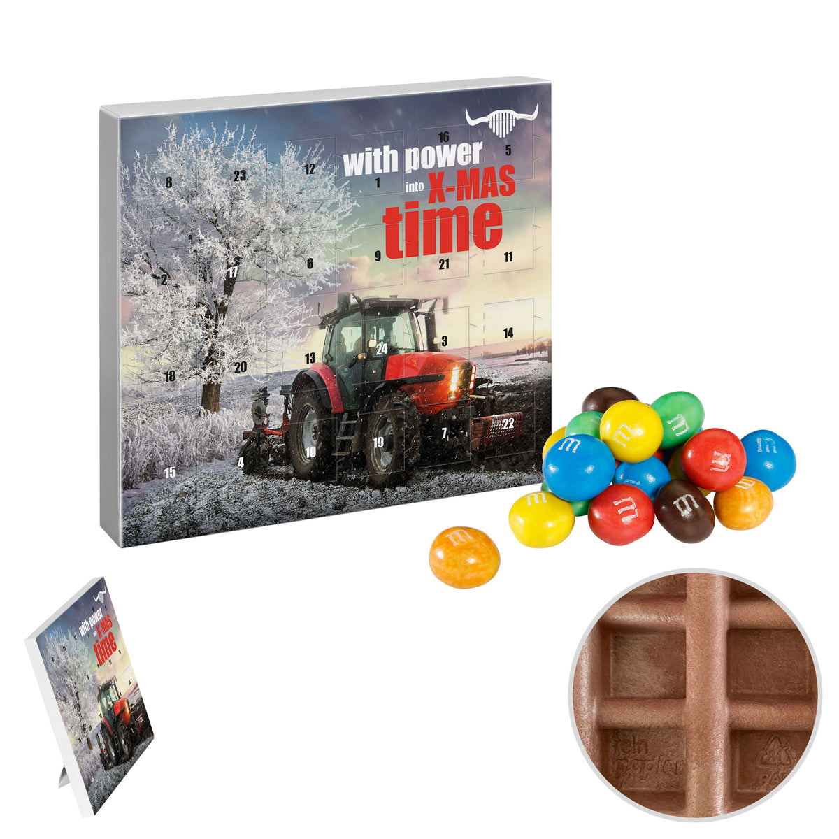 Mini Adventskalender mit M&M’S Crispy und eigenem Motiv auf der Front
