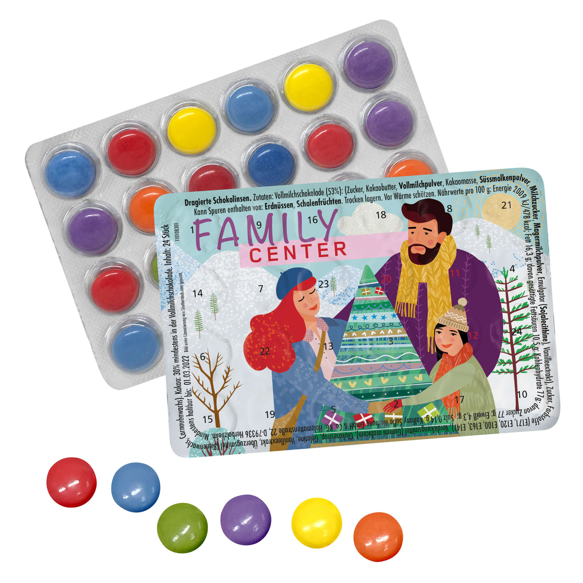 Pulmoll Mini Adventskalender im Standardmotiv