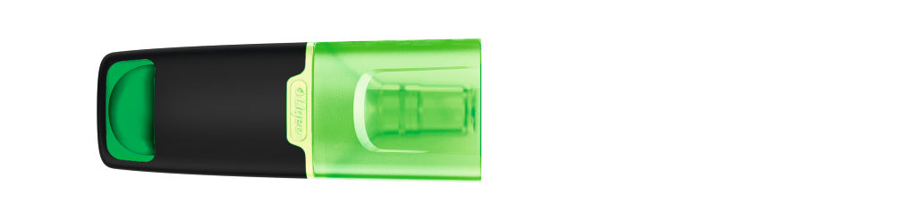 Mini Textmarker mit transparenter Kappe – Neongrün