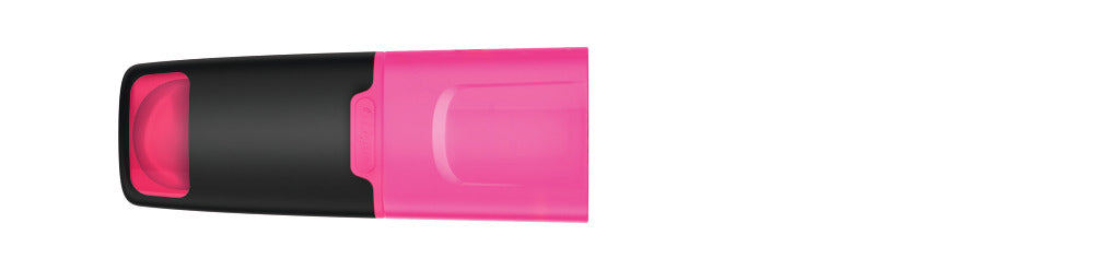 Mini Textmarker mit transparenter Kappe – Neonmagenta