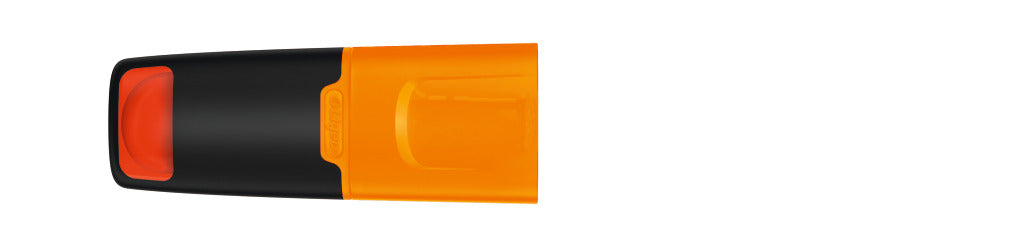 Mini Textmarker mit transparenter Kappe – Neonorange