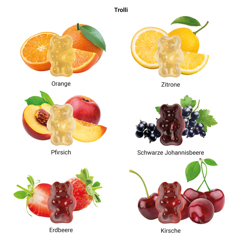 Minitüte 12 g Trolli vegane Fruchtgummi Bärchen