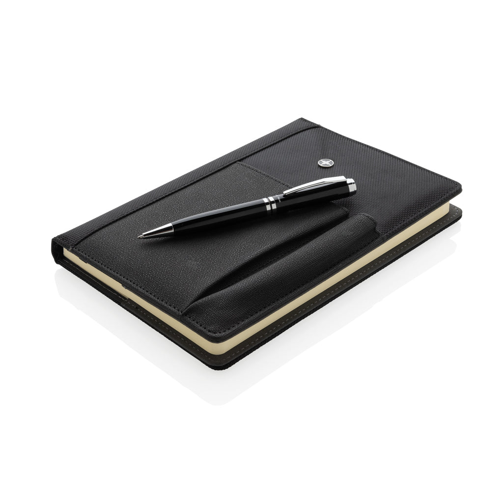 Notizbuch und Stift