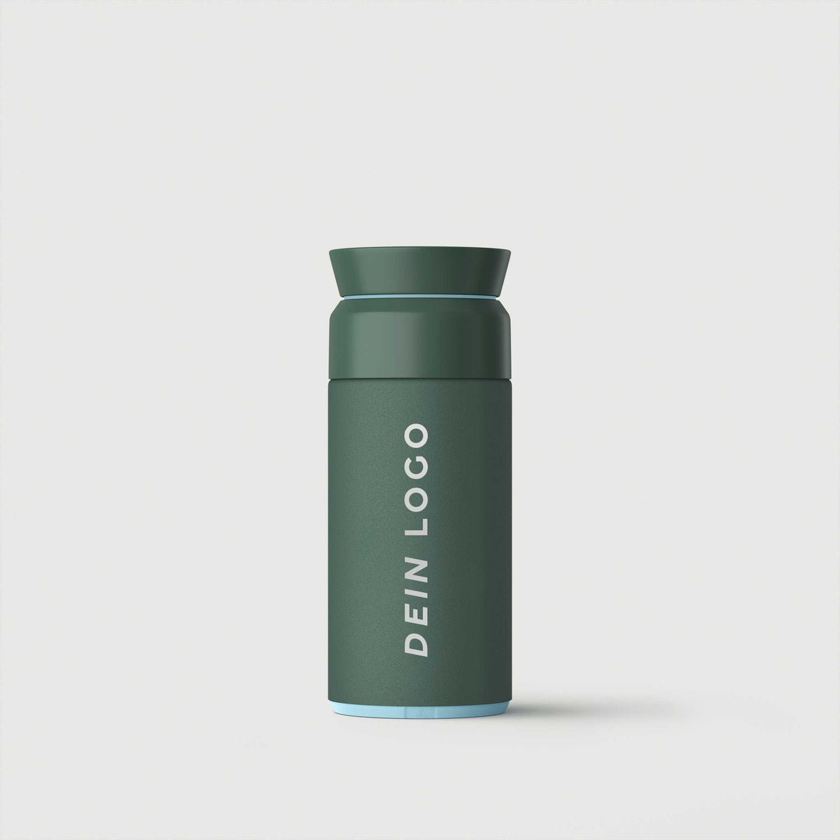 Logo-Gravur auf dem Ocean Bottle Thermobecher im B2B in dunkelgrün
