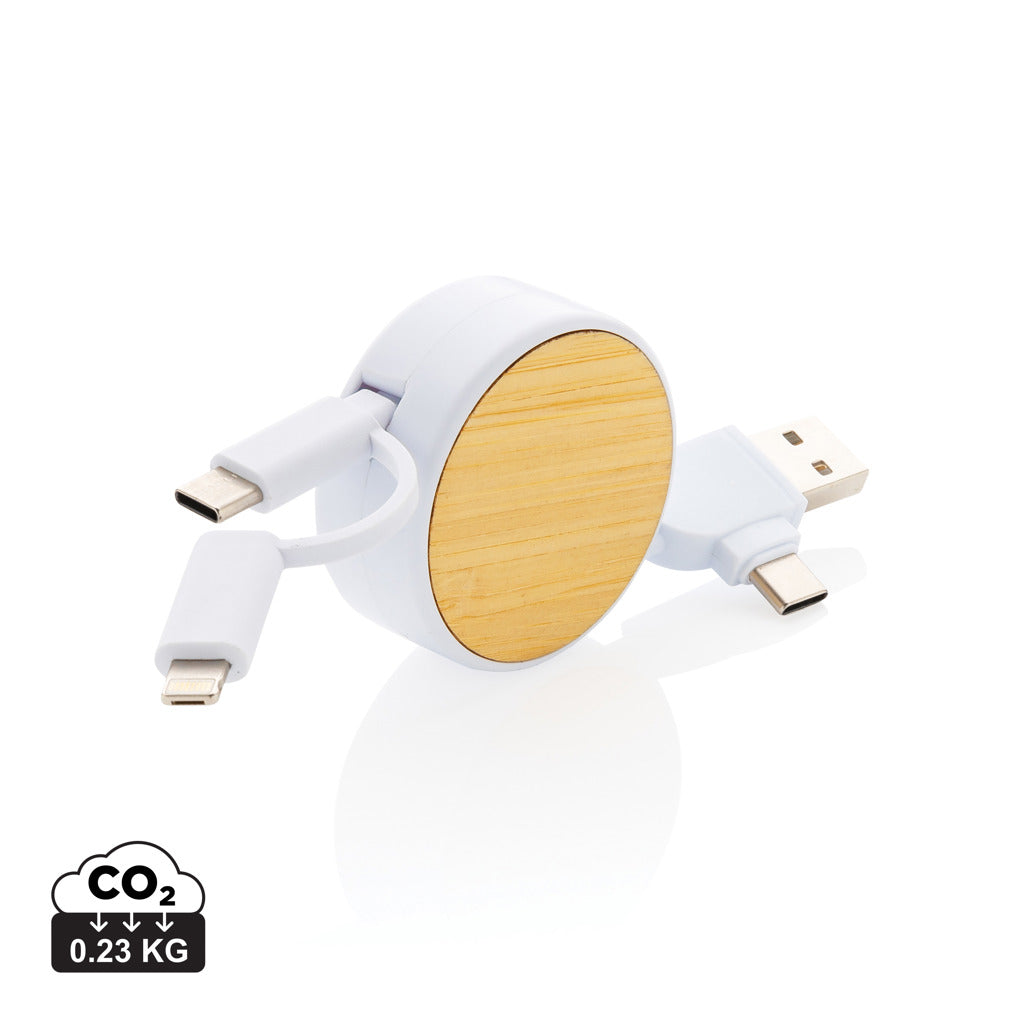 Ontario ausziehb. 4-in-1 Kabel aus RCS recyceltem Kunststoff