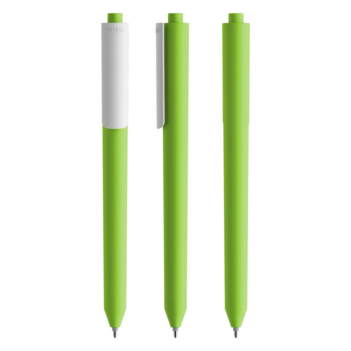 Pigra P03 Druckkugelschreiber matt – Grün / Weiß M1001-M105