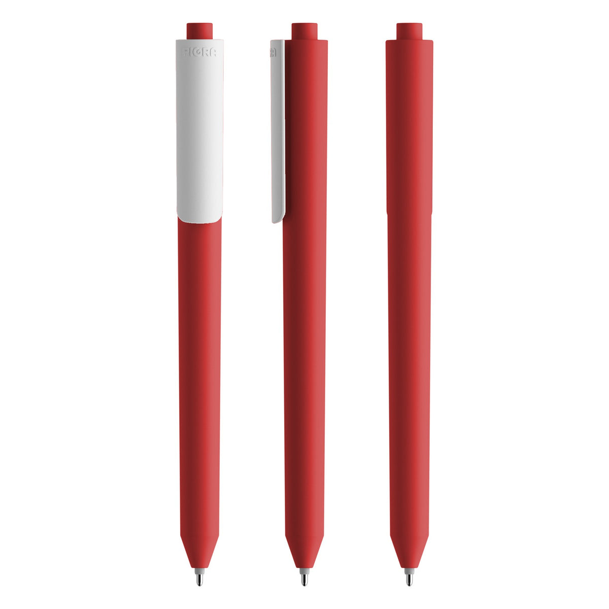 Pigra P03 Druckkugelschreiber matt – Rot / Weiß M601-M105