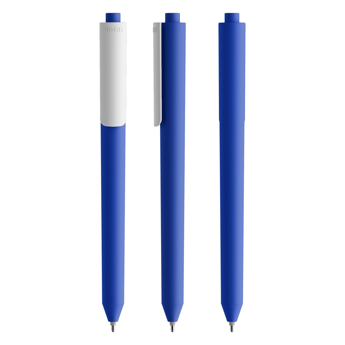 Pigra P03 Druckkugelschreiber Soft Touch – Dunkelblau / Weiß R901-M105