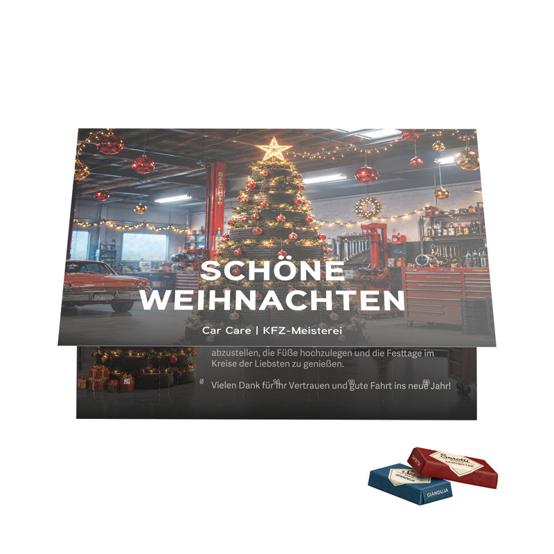 Premium Tisch Adventskalender Flip Cover Querformat