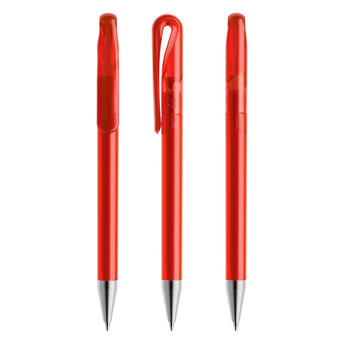 prodir DS1 Drehkugelschreiber gefrostet mit Metallspitze – Rot F20