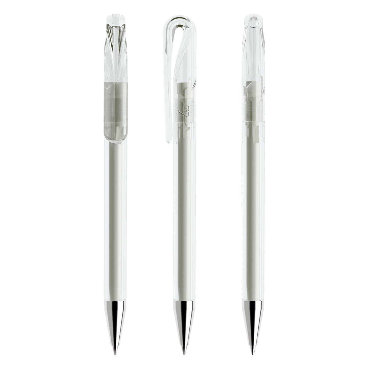 prodir DS1 Drehkugelschreiber transparent mit Metallspitze – Klar T01