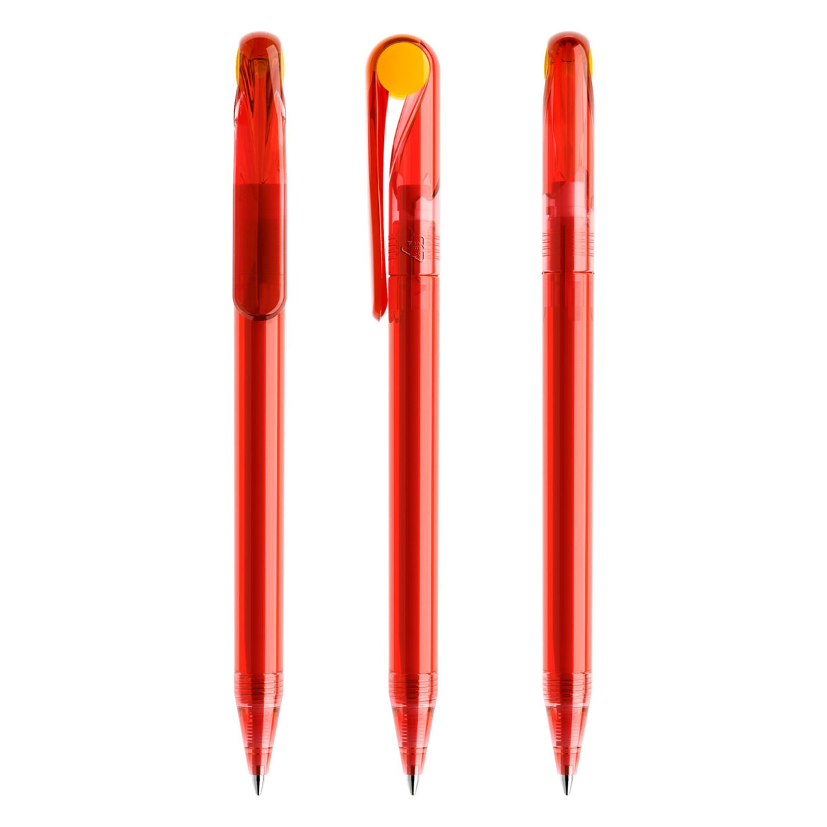 prodir DS1 Drehkugelschreiber transparent – Rot / Gelb T20-X06
