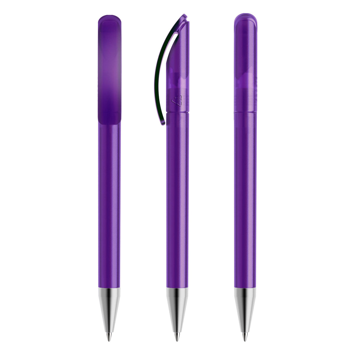 prodir DS3 Drehkugelschreiber gefrostet mit Metallspitze – Violett F30
