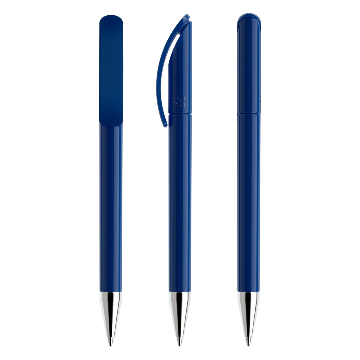 prodir DS3 Drehkugelschreiber glänzend mit Metallspitze – Blau P52