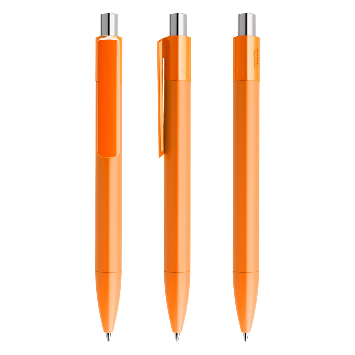 prodir DS4 Druckkugelschreiber matt – Orange / Silber galvanisch verchromt M10 Z