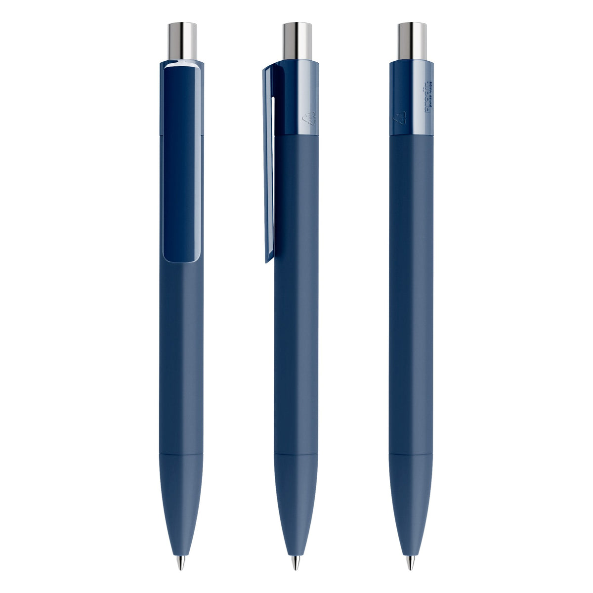prodir DS4 Druckkugelschreiber Soft Touch – Sodalithblau / Silber galvanisch verchromt R62 Z