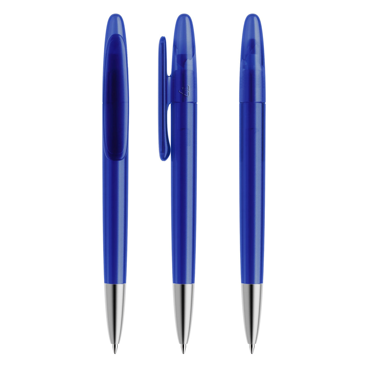 prodir DS5 Drehkugelschreiber gefrostet mit Metallspitze – Klassikblau F50