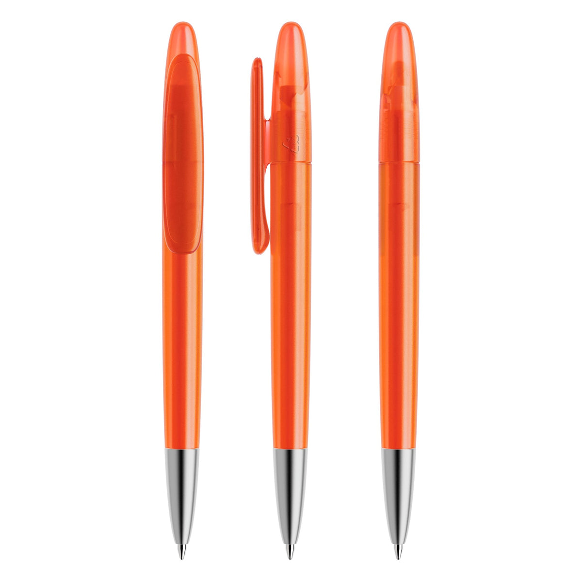prodir DS5 Drehkugelschreiber gefrostet mit Metallspitze – Orange F10