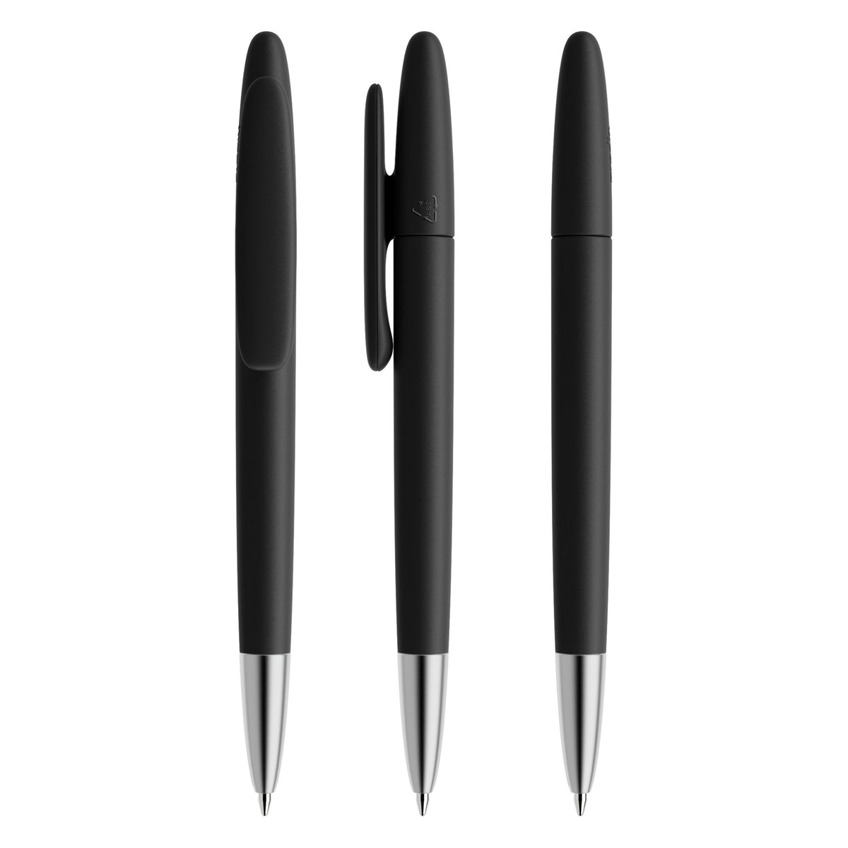 prodir DS5 Drehkugelschreiber matt mit satinierter Metallspitze – Schwarz M75
