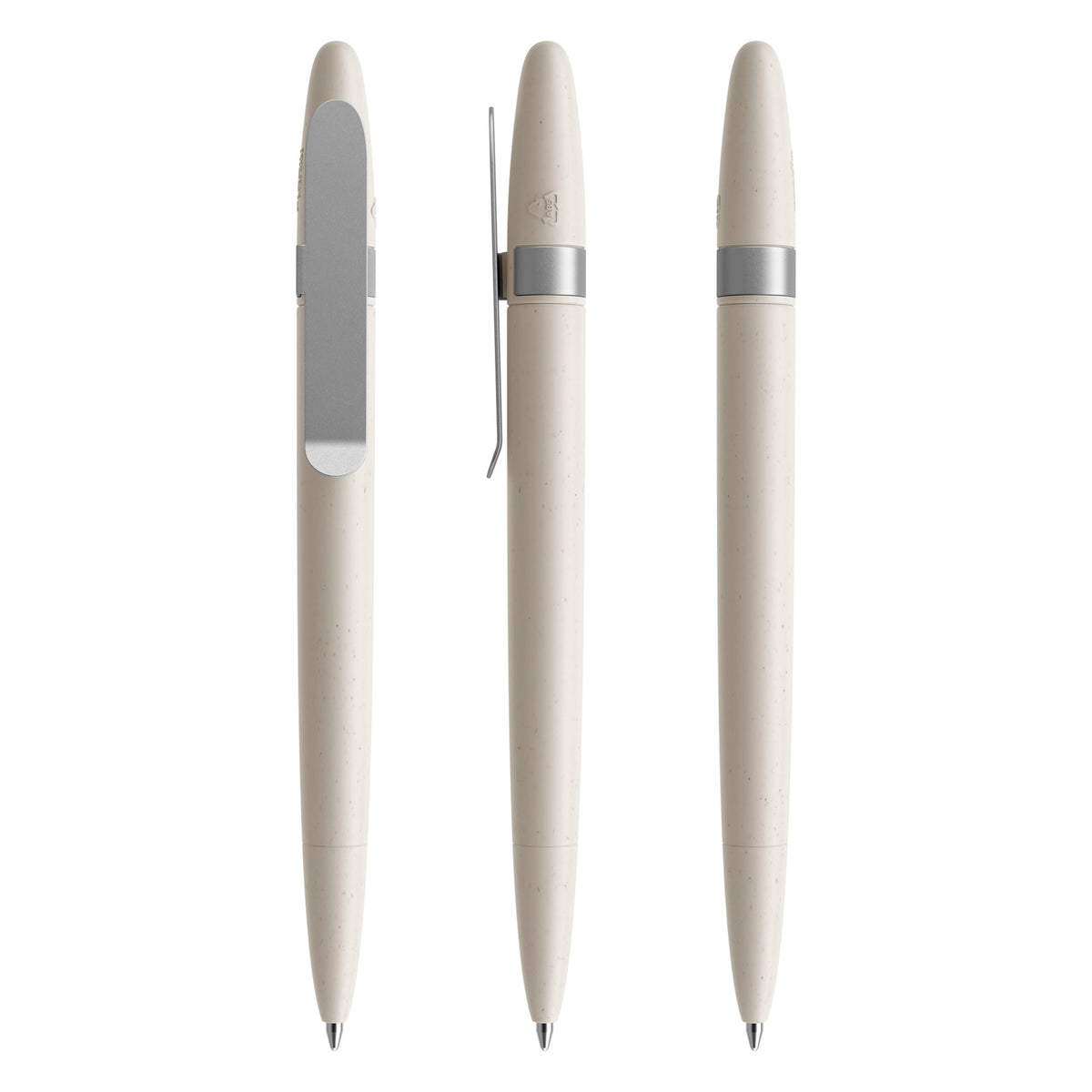 prodir DS5 Shell Drehkugelschreiber mit Metallclip – Muschel / Silber satiniert E03-S70
