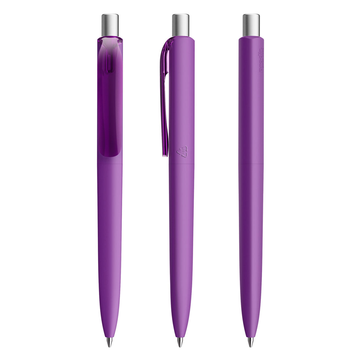 prodir DS8 Druckkugelschreiber Soft Touch – Himbeere / Silber satiniert R27 S