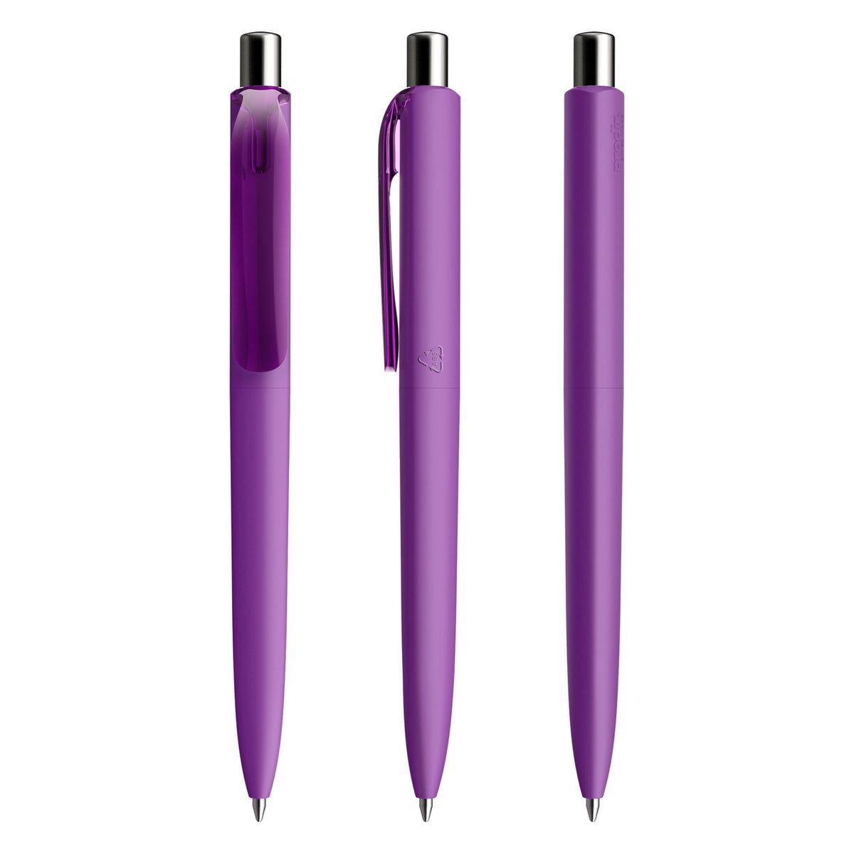 prodir DS8 Druckkugelschreiber Soft Touch – Himbeere / Silber verchromt R27 C