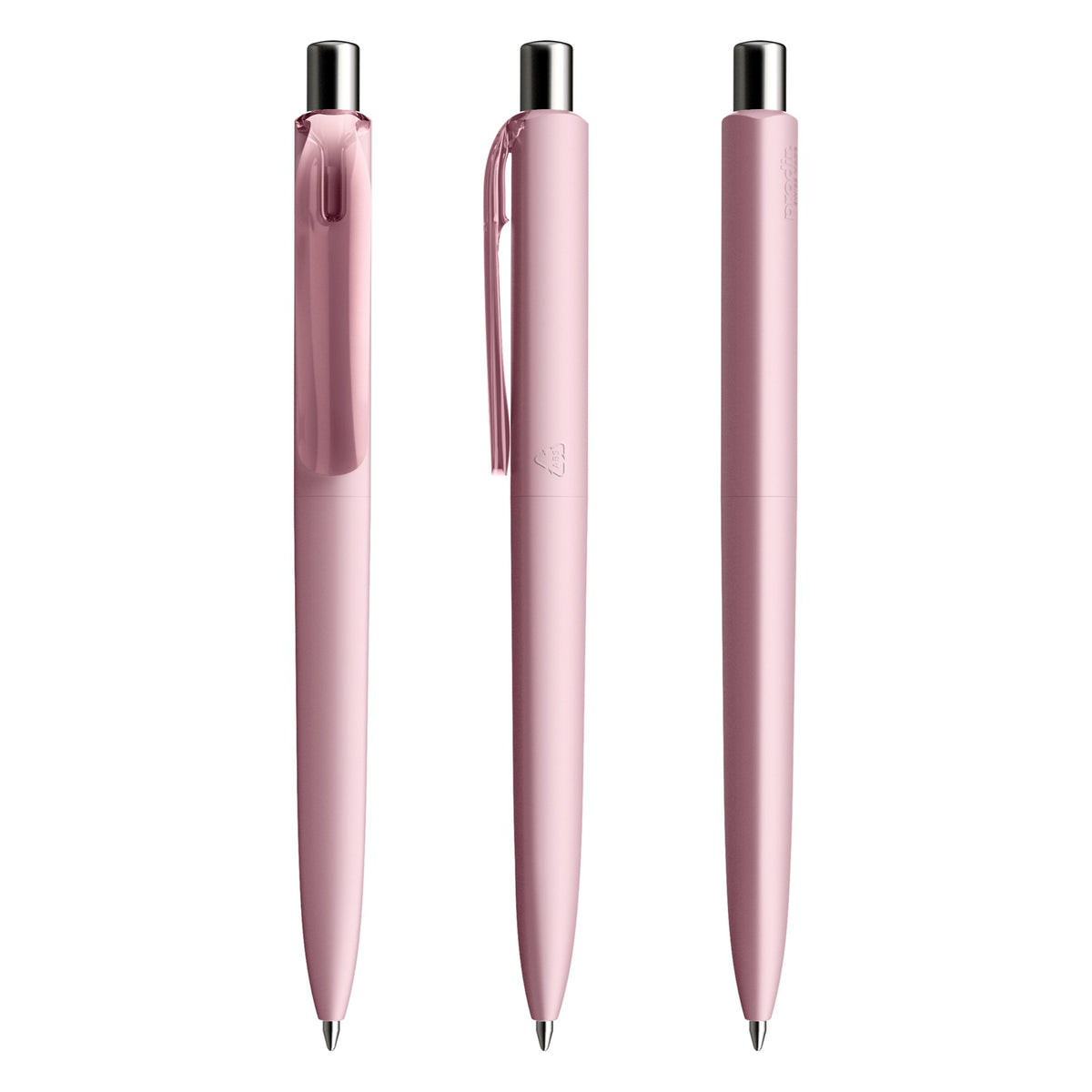 prodir DS8 Druckkugelschreiber Soft Touch – Rosé / Silber verchromt R28 C