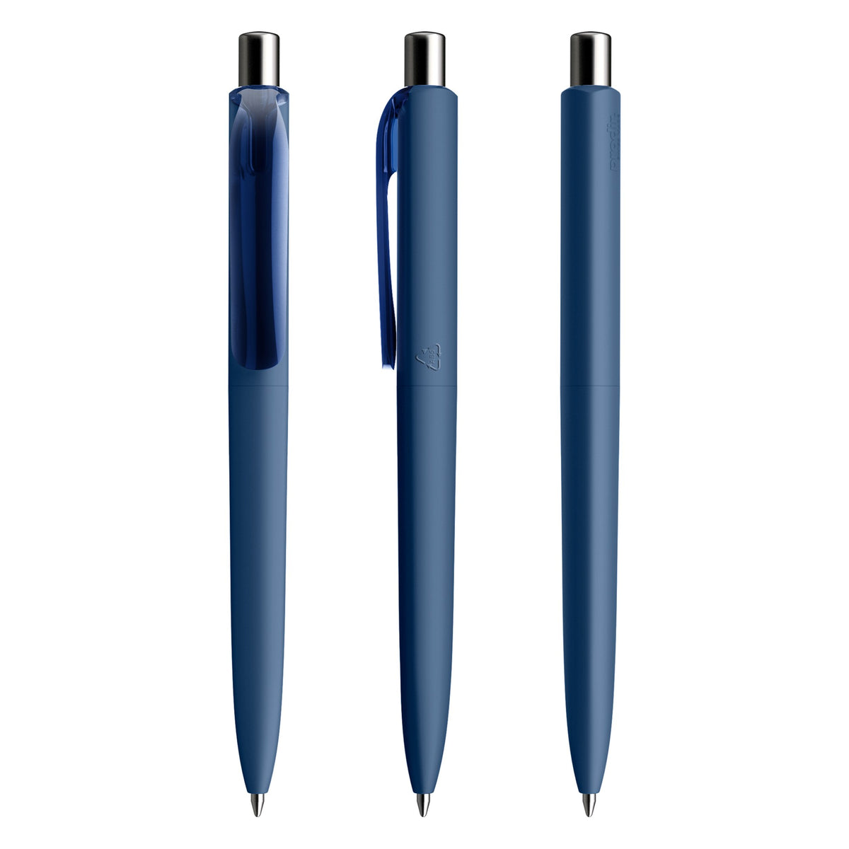 prodir DS8 Druckkugelschreiber Soft Touch – Sodalithblau / Silber verchromt R62 C