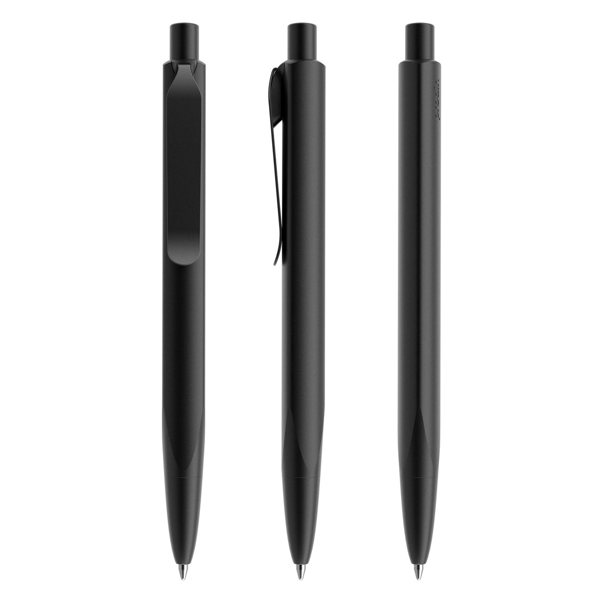 prodir MS8 Druckkugelschreiber Aluminium satiniert – Schwarz / Schwarz satiniert S80-S80 S