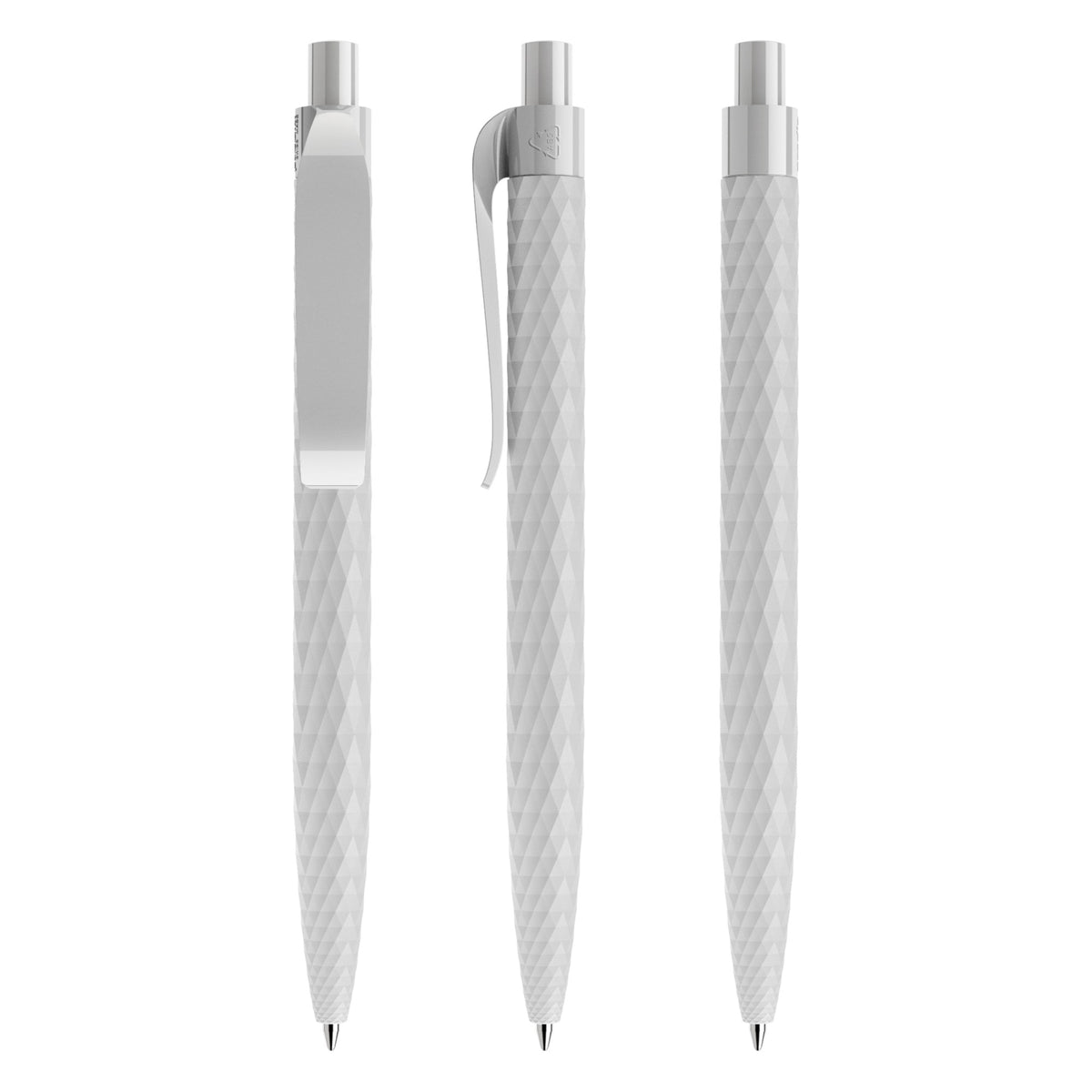 prodir QS01 Druckkugelschreiber matt mit Kunststoffclip – Betongrau M77