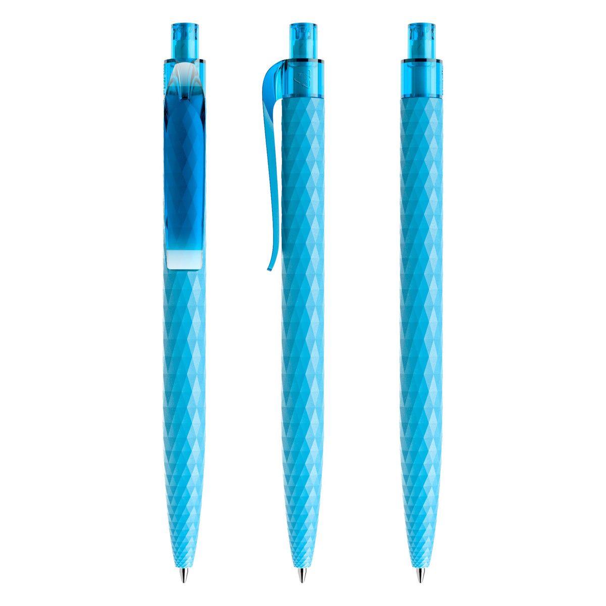 prodir QS01 Druckkugelschreiber matt mit Kunststoffclip – Cyanblau M58