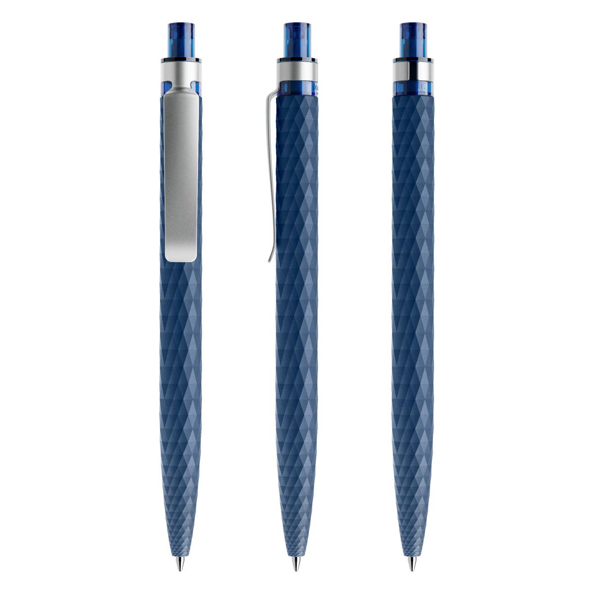 prodir QS01 Druckkugelschreiber matt mit Metallclip – Sodalithblau / Silber M62-S70