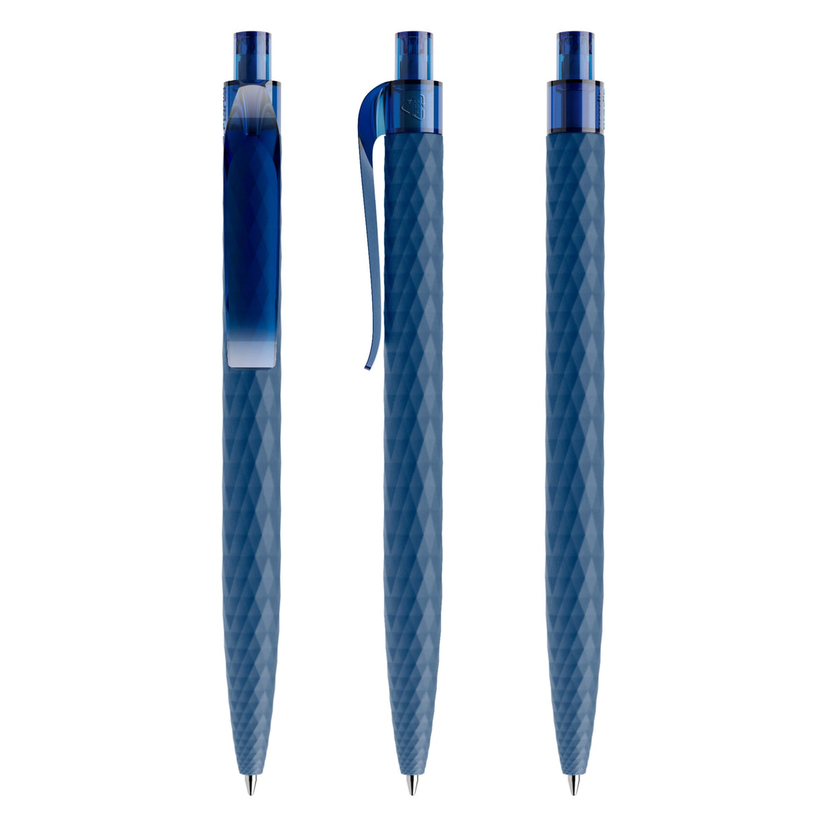 prodir QS01 Druckkugelschreiber Soft Touch mit Kunststoffclip – Sodalithblau R62