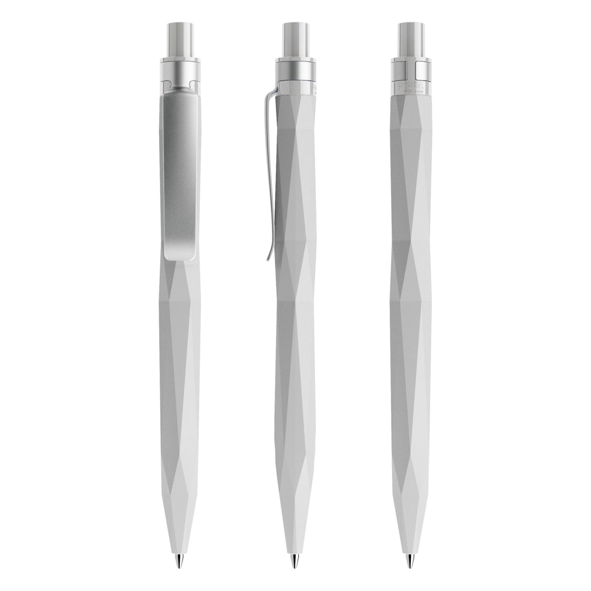 prodir QS20 Druckkugelschreiber matt mit Metallclip – Betongrau M77-S70