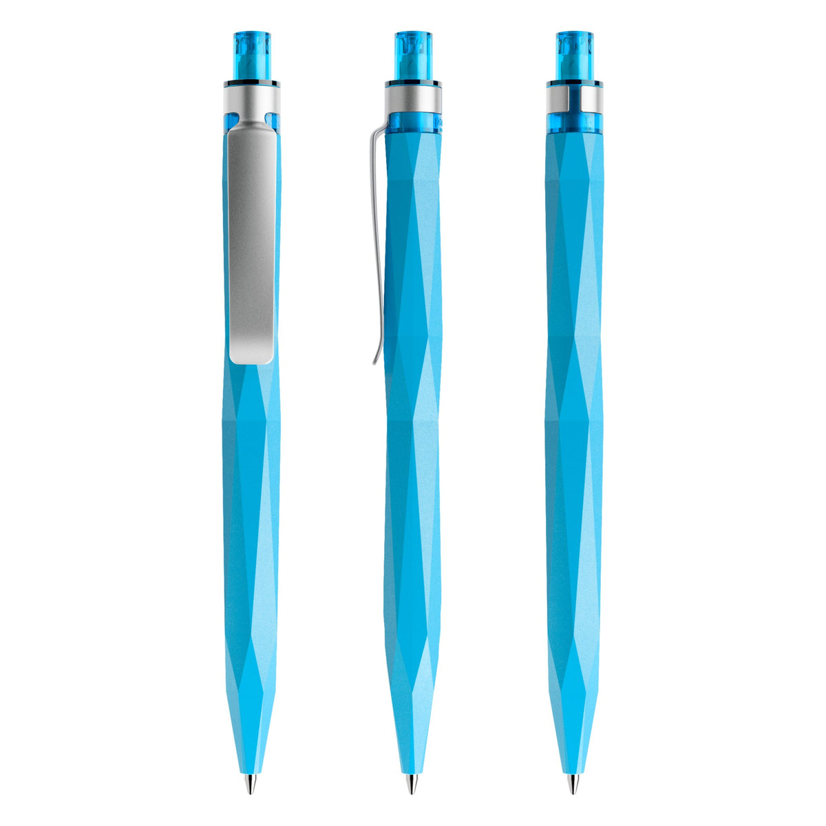prodir QS20 Druckkugelschreiber matt mit Metallclip – Cyanblau M58-S70