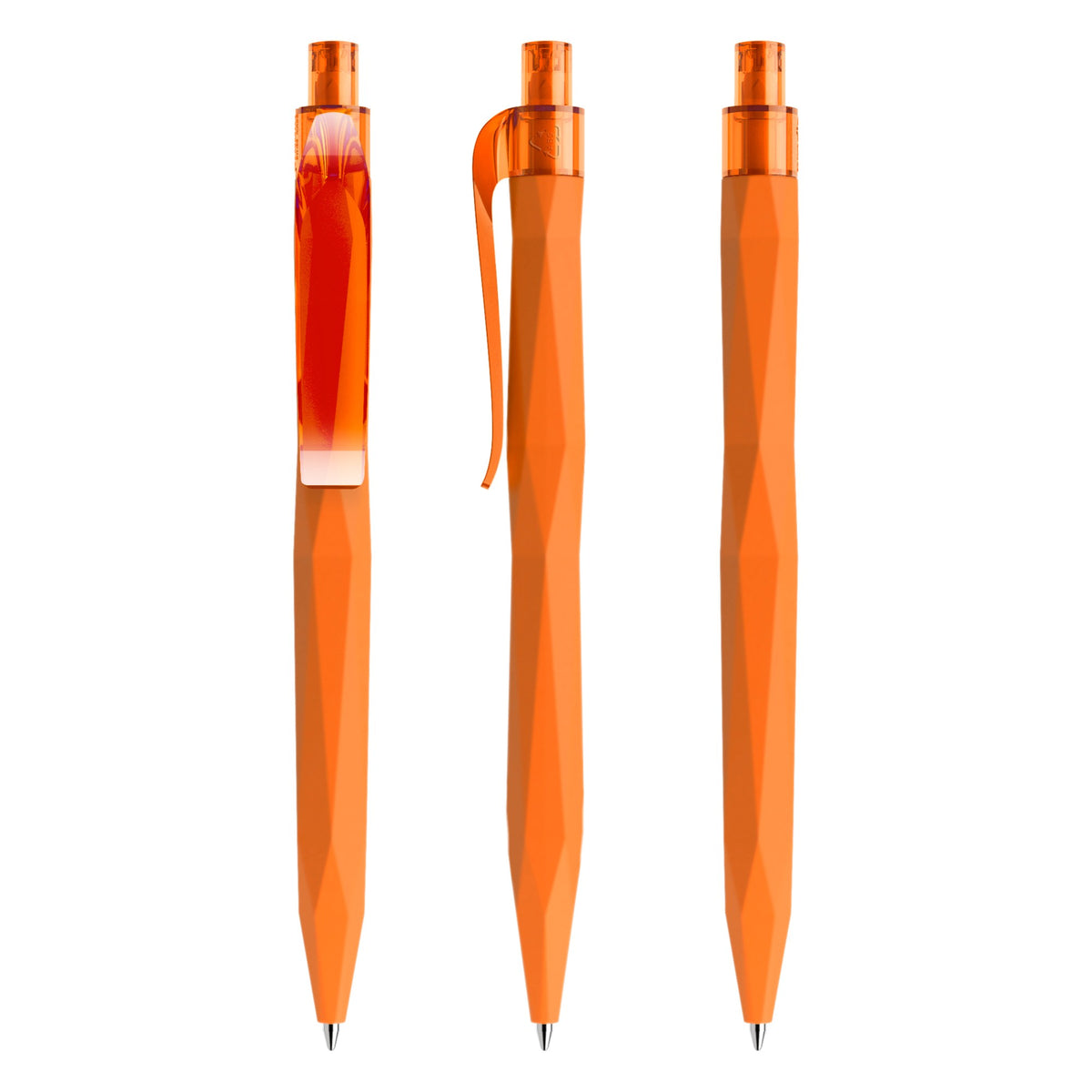 prodir QS20 Soft Touch Druckkugelschreiber facettiert – Orange R10